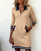P|H - Zip Collar Knit Sweater Dress Judith