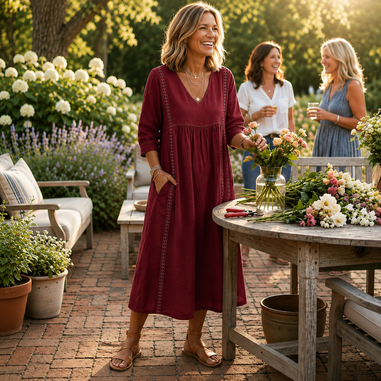 P|H - Effortless Elegant Midi Dress Sandra