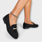 P|H - Gold Chain Suede Loafers Grace