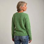 P|H - Green Sheep Motif Knit Sweater Helen