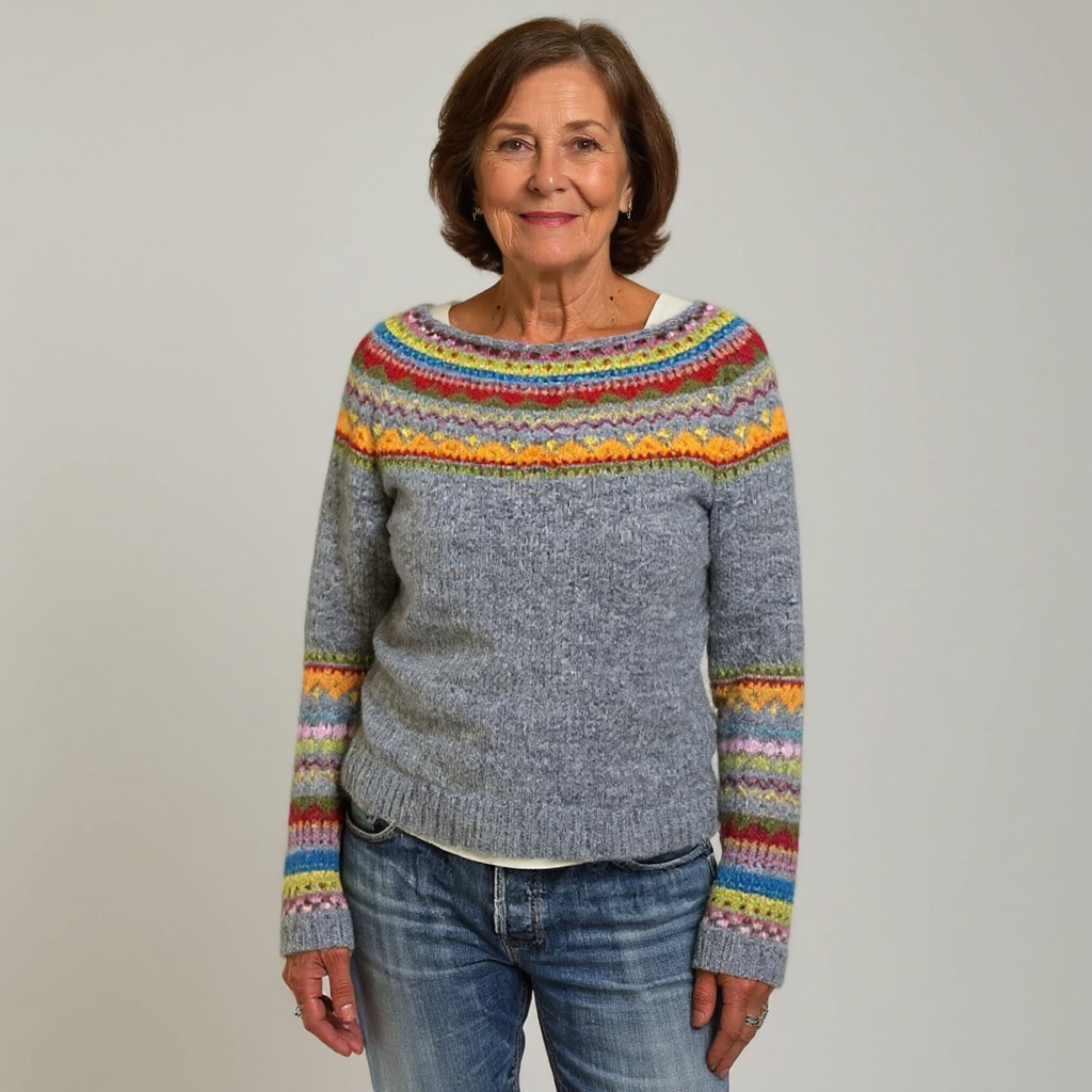 P|H - Rainbow Yoke Knit Sweater Sharon