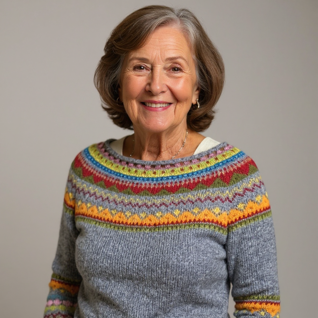 P|H - Rainbow Yoke Knit Sweater Sharon