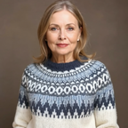 P|H - Navy Snowflake Yoke Knit Sweater Catherine