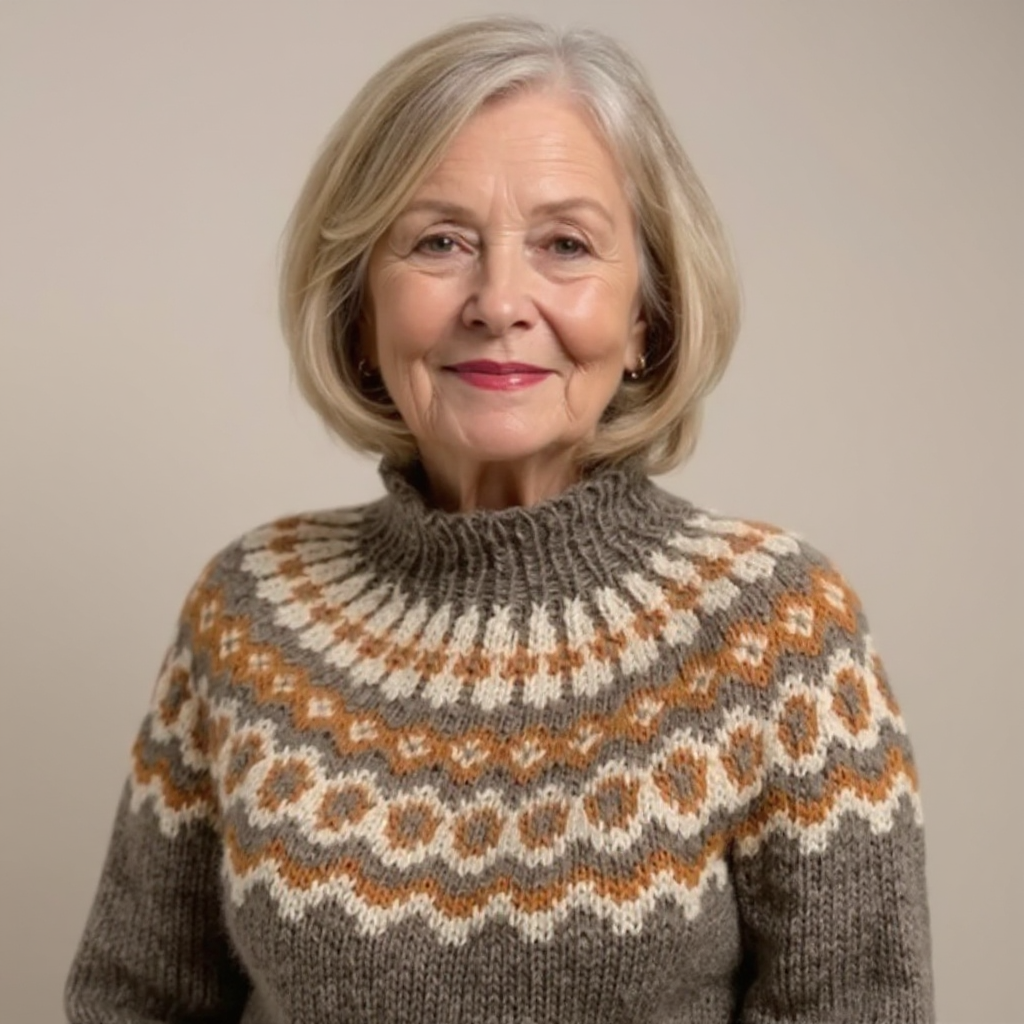 P|H - Ring Pattern Yoke Knit Sweater Sandra