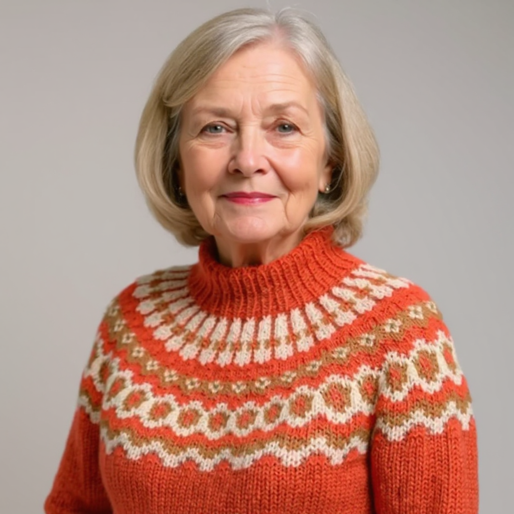P|H - Ring Pattern Yoke Knit Sweater Sandra