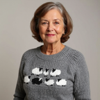 P|H - Gray Sheep Motif Knit Sweater Nancy