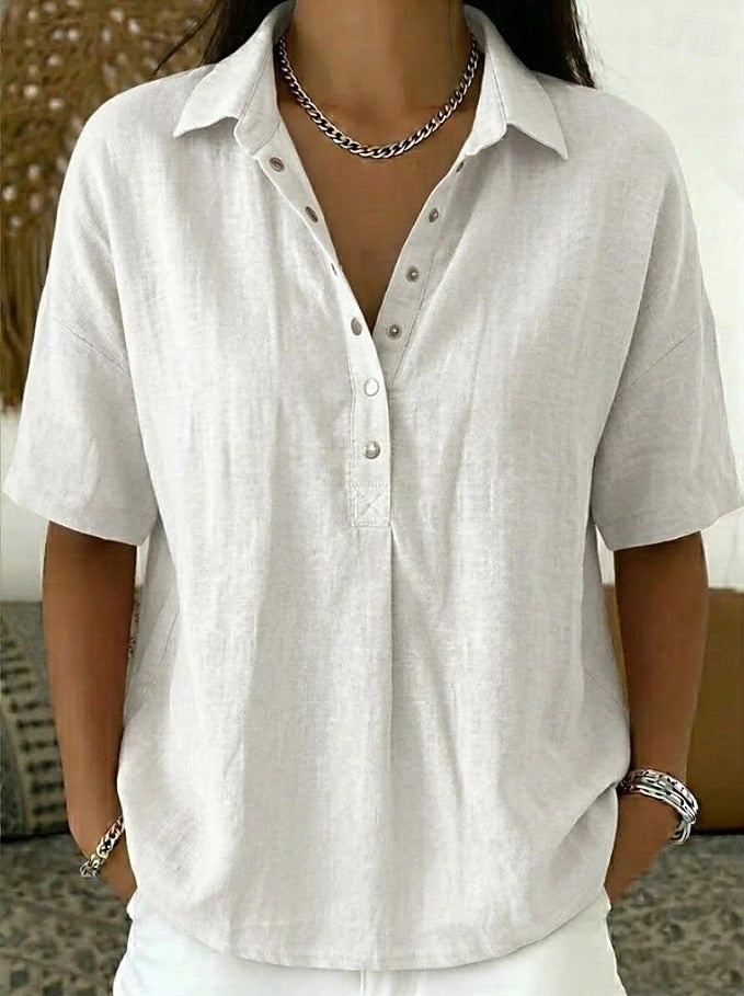 P|H - Button Detail Collar Blouse Willow