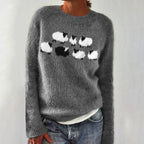P|H - Gray Sheep Motif Knit Sweater Nancy