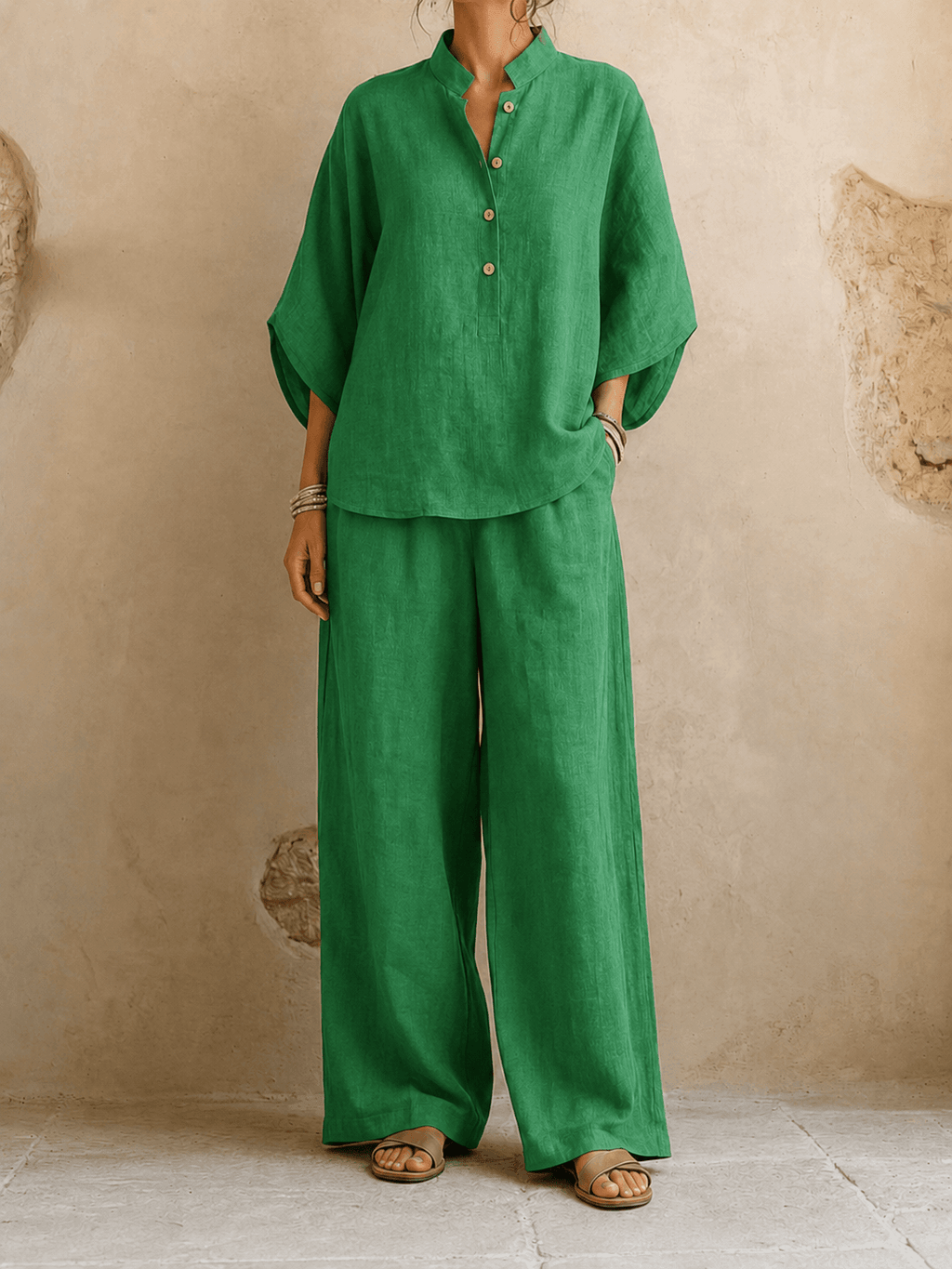 P|H - Relaxed Batwing Two-Piece Set Carol