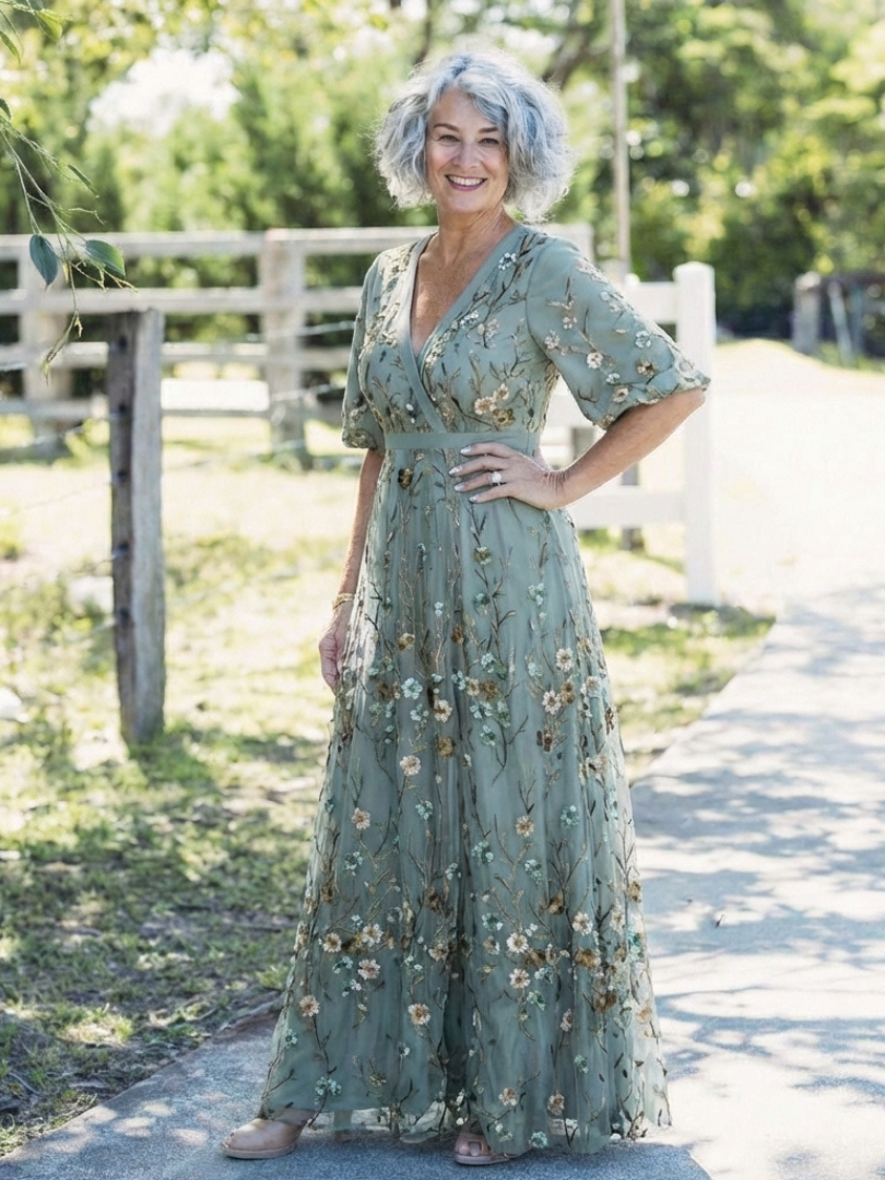P|H - Short Sleeve Maxi Dress Evadne