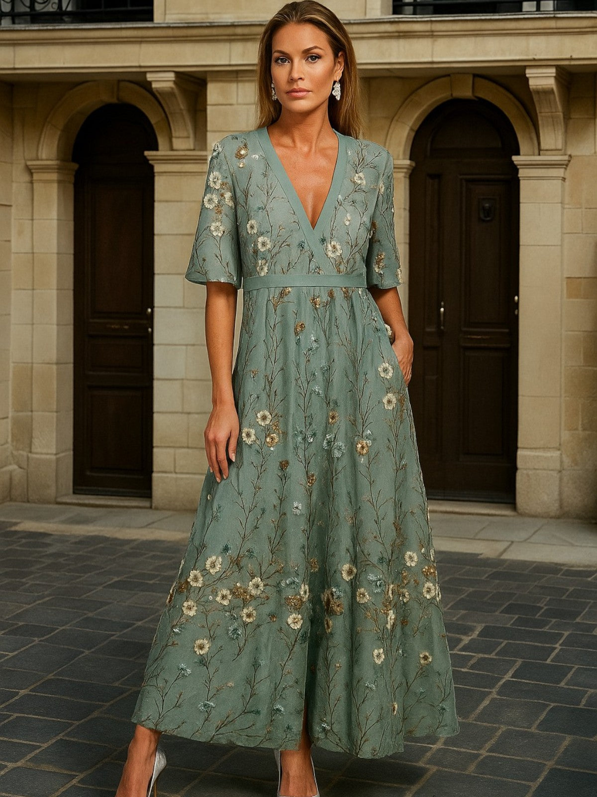 P|H - Botanical Maxi Dress Irène