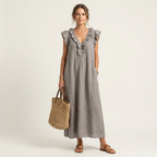 P|H - Ruffle V-Neck Maxi Dress Marilyn