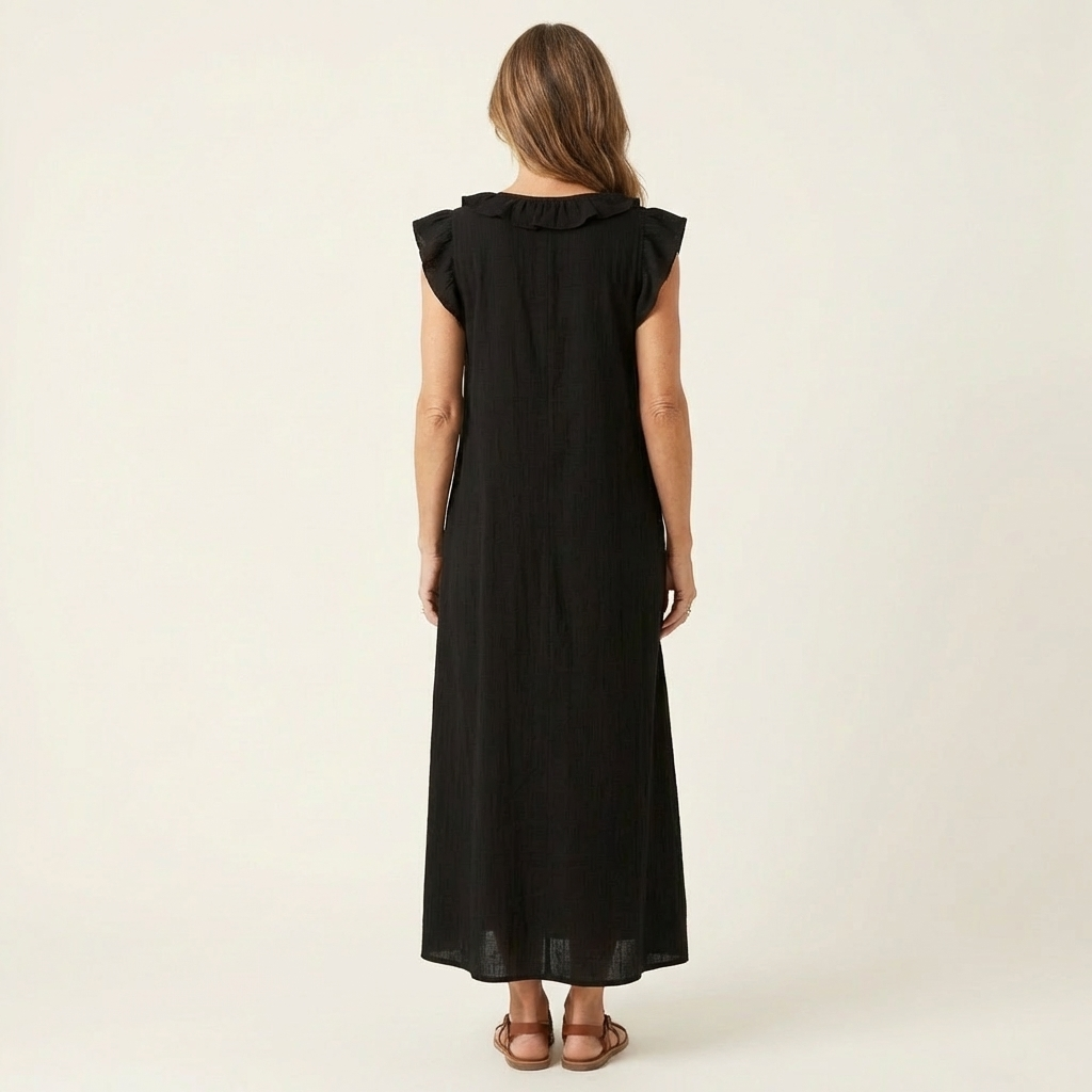 P|H - Ruffle V-Neck Maxi Dress Marilyn