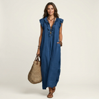 P|H - Ruffle V-Neck Maxi Dress Marilyn