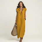 P|H - Ruffle V-Neck Maxi Dress Marilyn