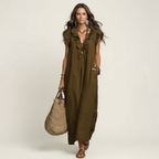 P|H - Ruffle V-Neck Maxi Dress Marilyn