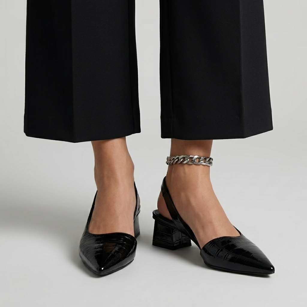 P|H - Pointed Slingback Block Heels Nancy