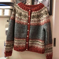 P|H - Rust Fair Isle Band Cardigan Gloria