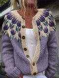 P|H - Lavender Tulip Yoke Cardigan Kathleen