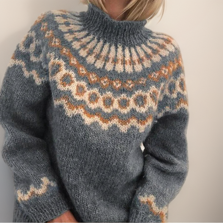 P|H - Ring Pattern Yoke Knit Sweater Sandra