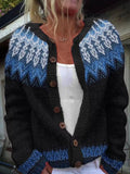 P|H - Charcoal Blue Zigzag Cardigan Cynthia