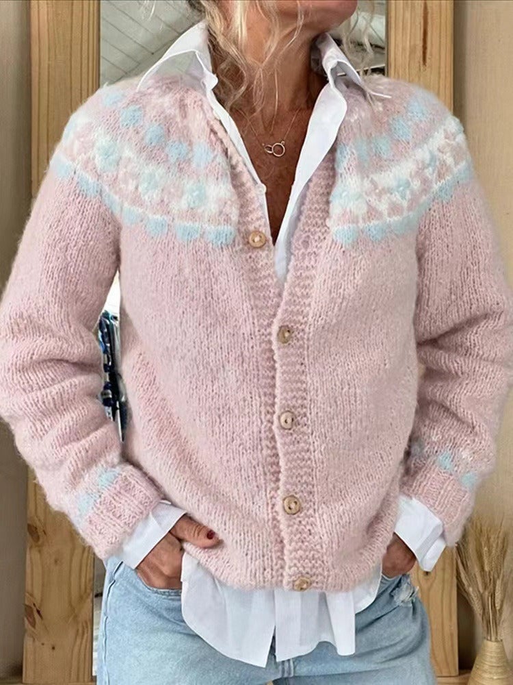 P|H - Blush Nordic Yoke Cardigan Theresa
