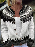 P|H - Black Ivory Fair Isle Cardigan Charlene