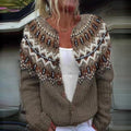 P|H - Taupe Nordic Yoke Cardigan Marilyn