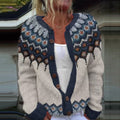 P|H - Navy Zigzag Yoke Cardigan Judith