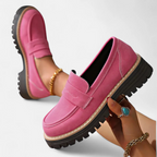 P|H - Cushioned Suede Platform Loafers Barbara