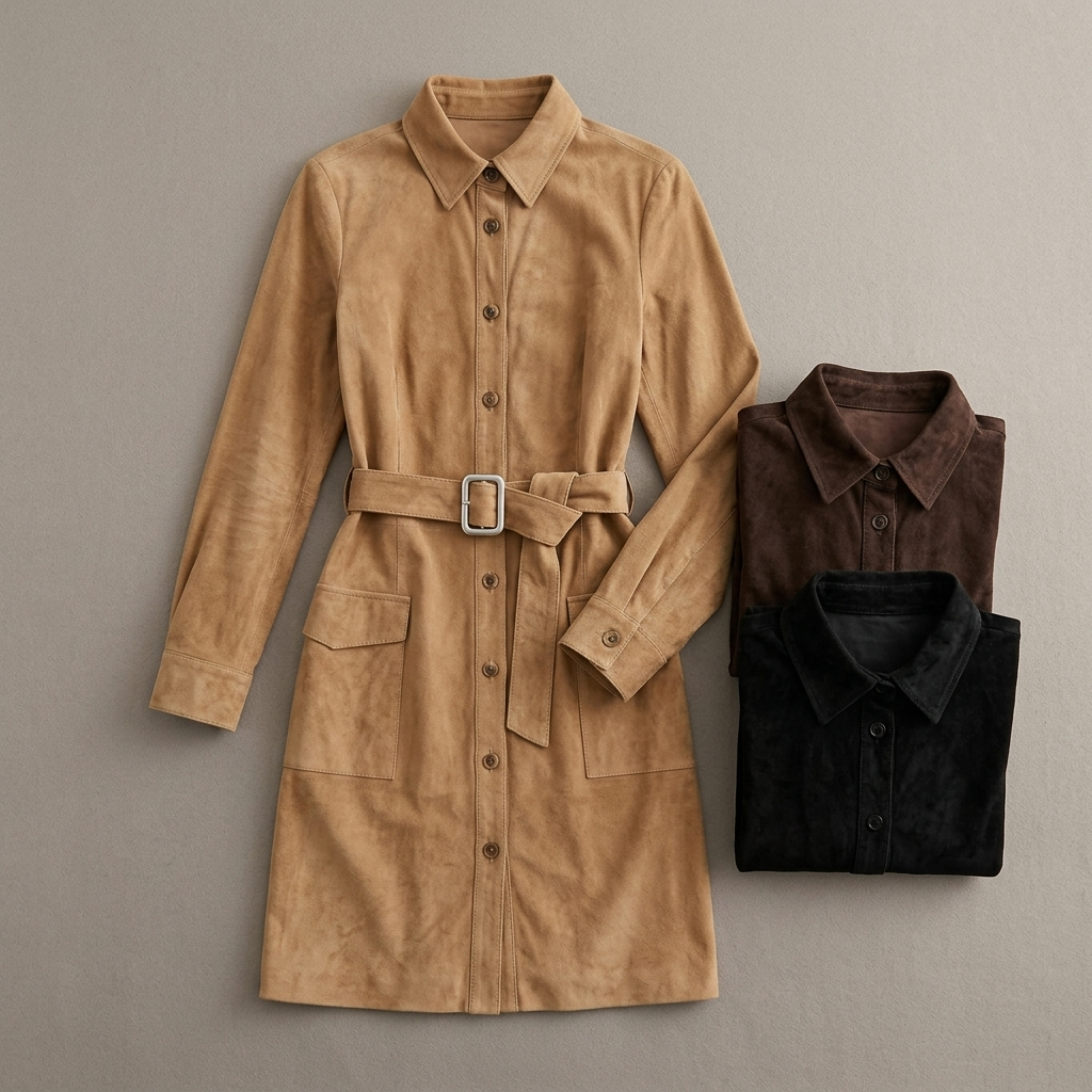 Buttons from the collar to the hem