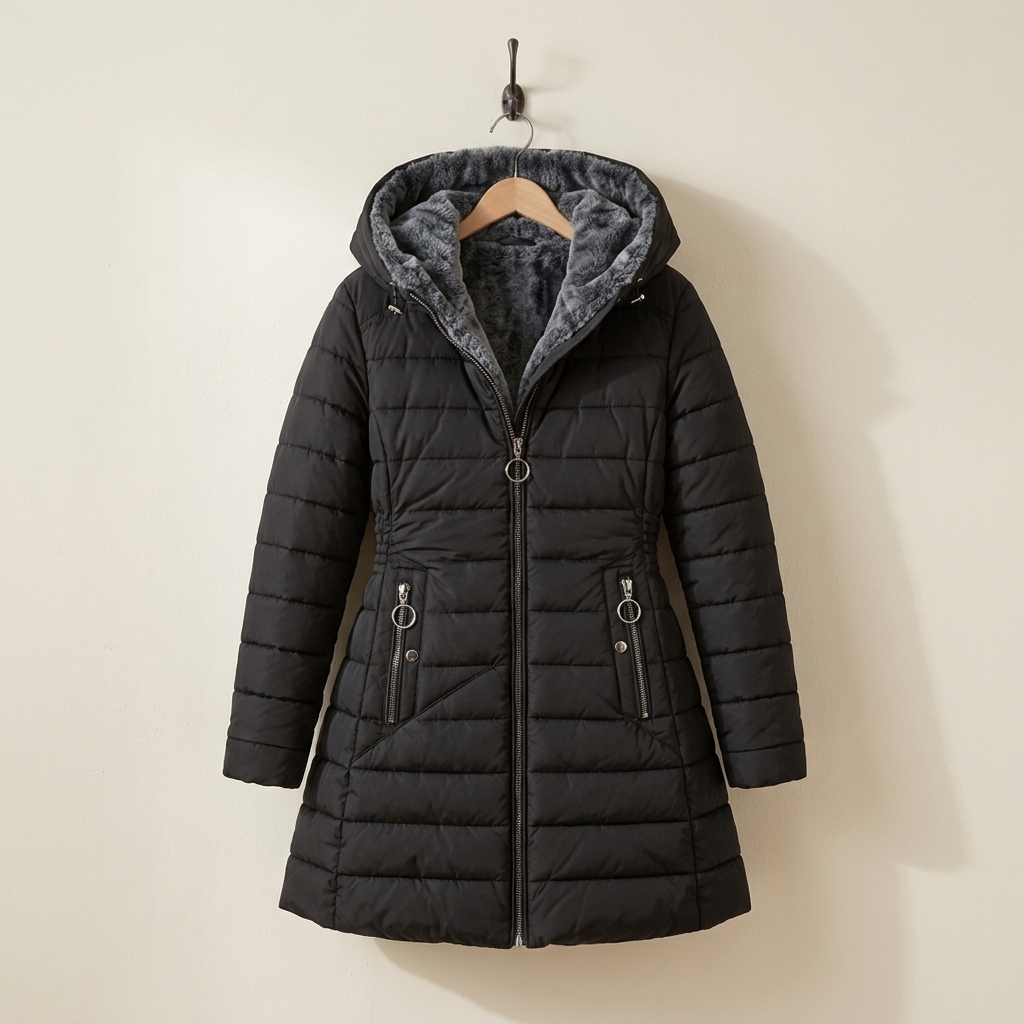 Faux fur right up into the hood