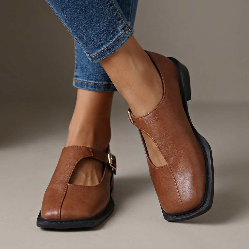 P|H - Square-Toe Buckled Mary Janes Grace