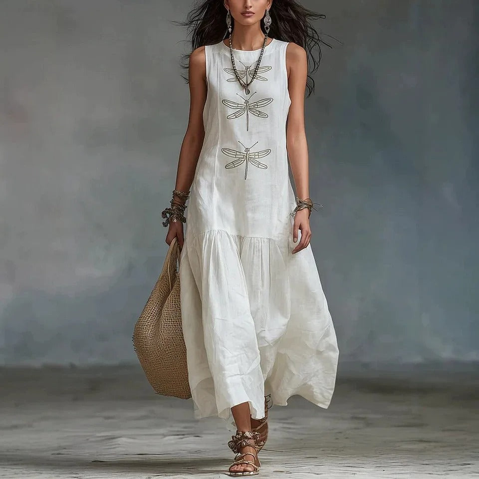 P|H - Dragonfly Detail Midi Dress Deborah