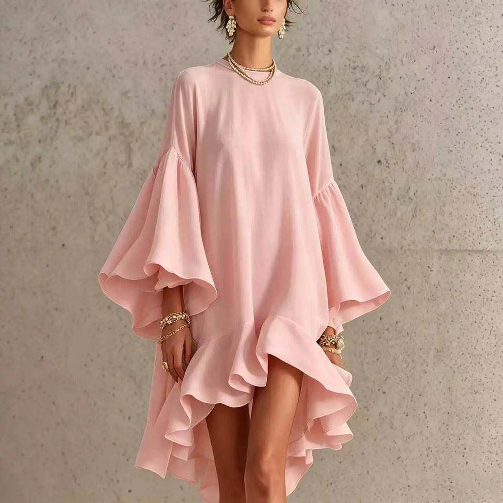 P|H - Flutter Sleeve Asymmetric Midi Dress Eleanor