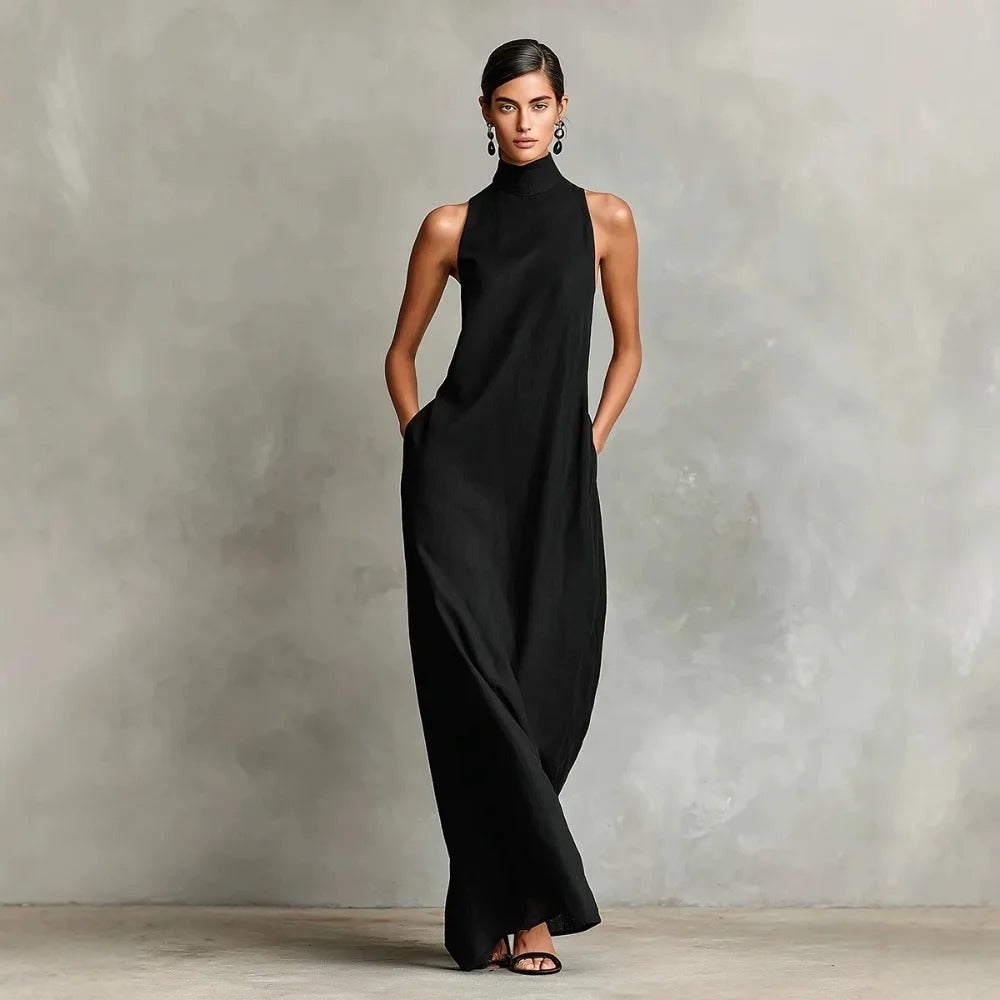 P|H - High Neck Column Maxi Dress Marilyn