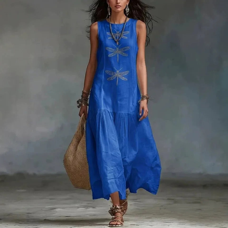 P|H - Dragonfly Detail Midi Dress Deborah