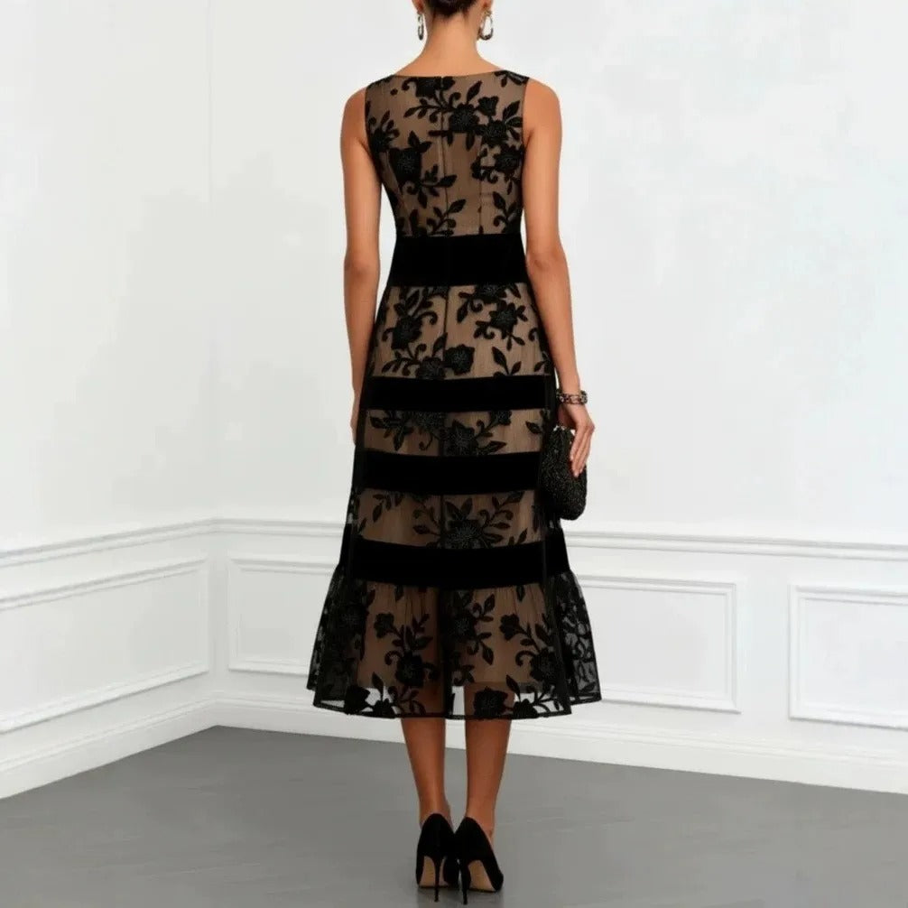 P|H - Tiered Lace Evening Dress Sandra