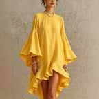 P|H - Flutter Sleeve Asymmetric Midi Dress Eleanor