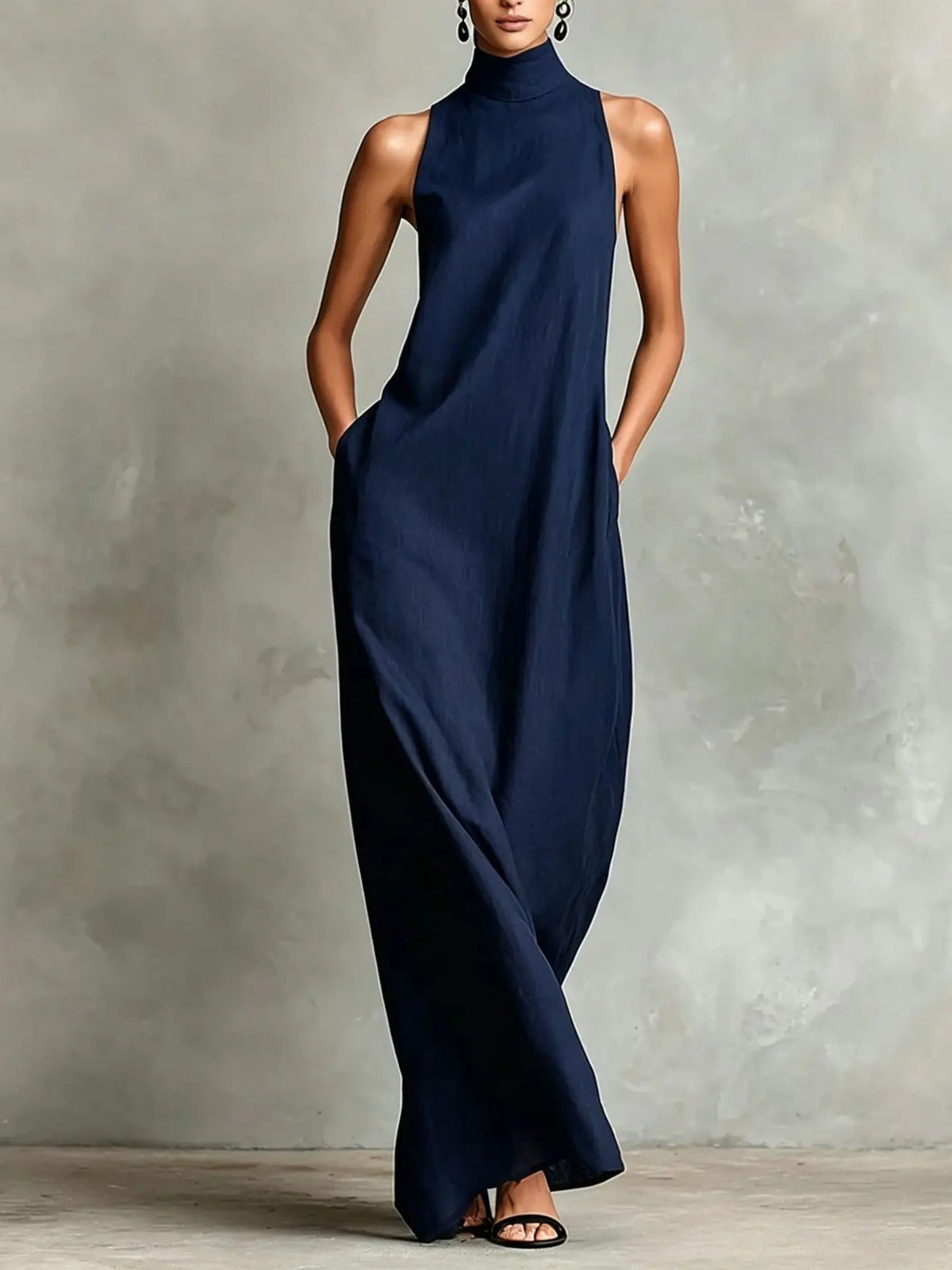 P|H - High Neck Column Maxi Dress Marilyn