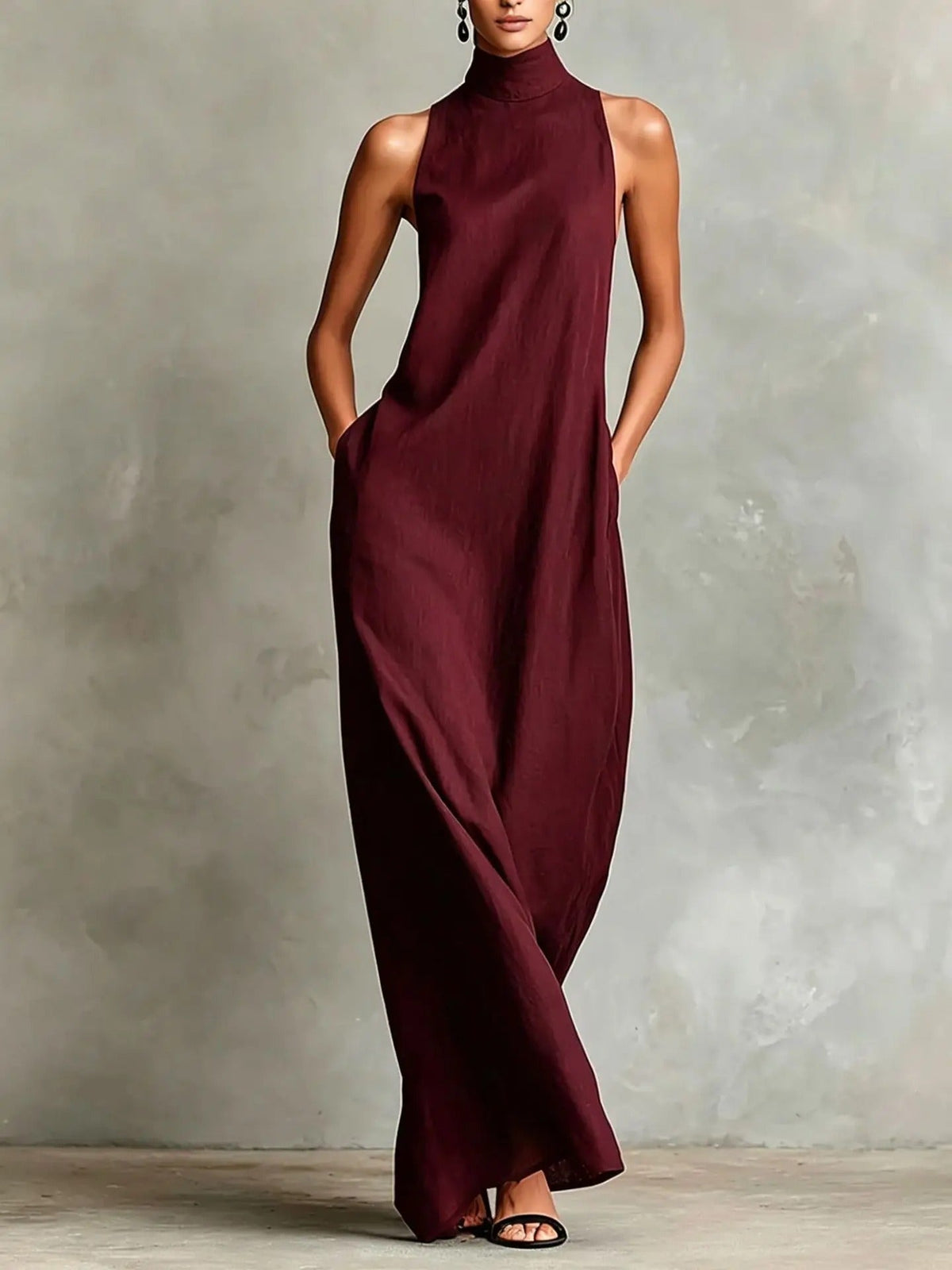 P|H - High Neck Column Maxi Dress Marilyn