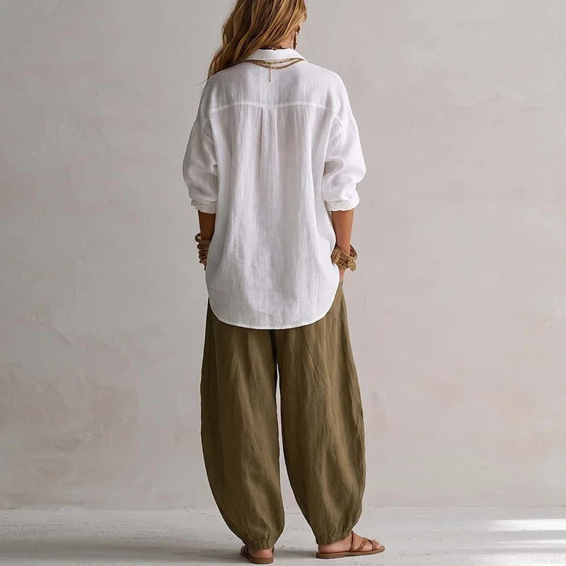P|H - Relaxed Shirt And Trouser Set Rose