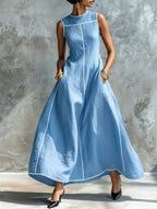 P|H - Contrast Trim A-Line Gown Gloria