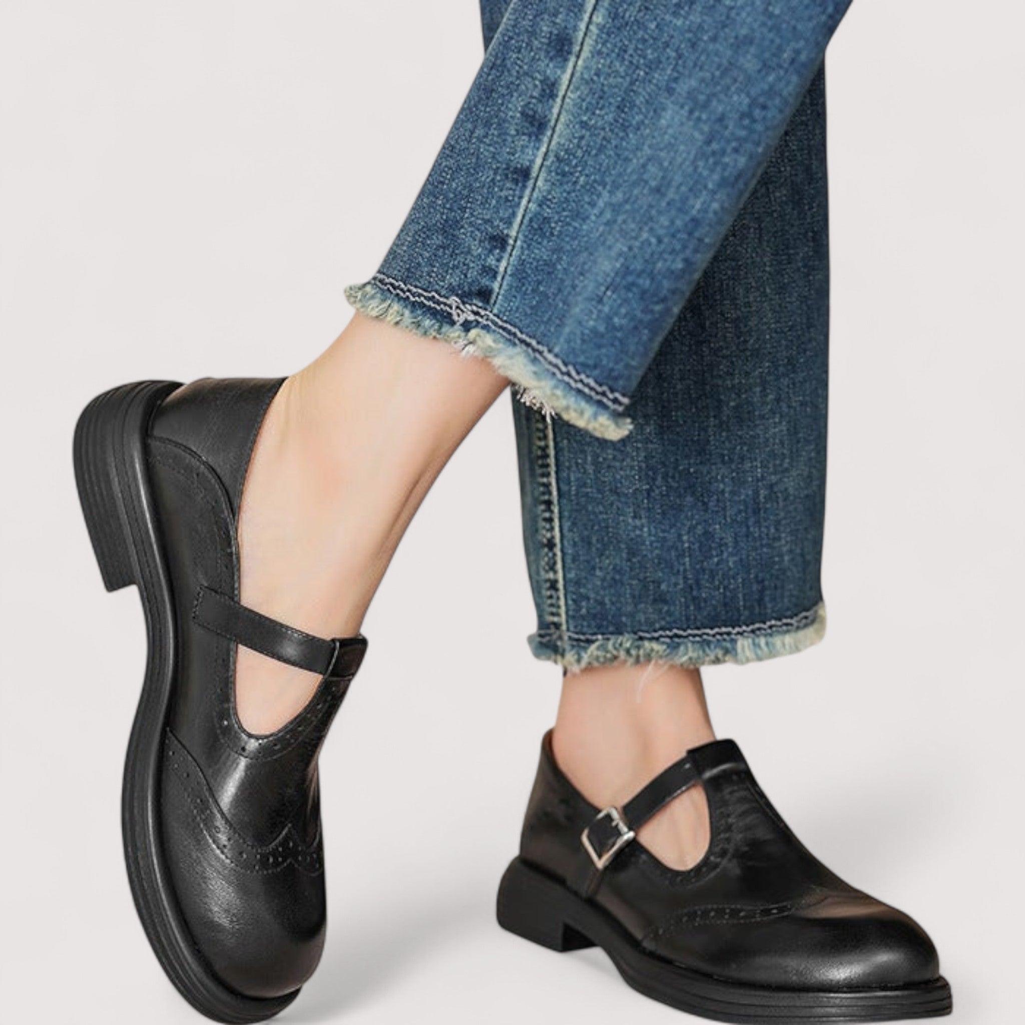 P|H - Cushioned Leather Mary Jane Shoes Kathleen