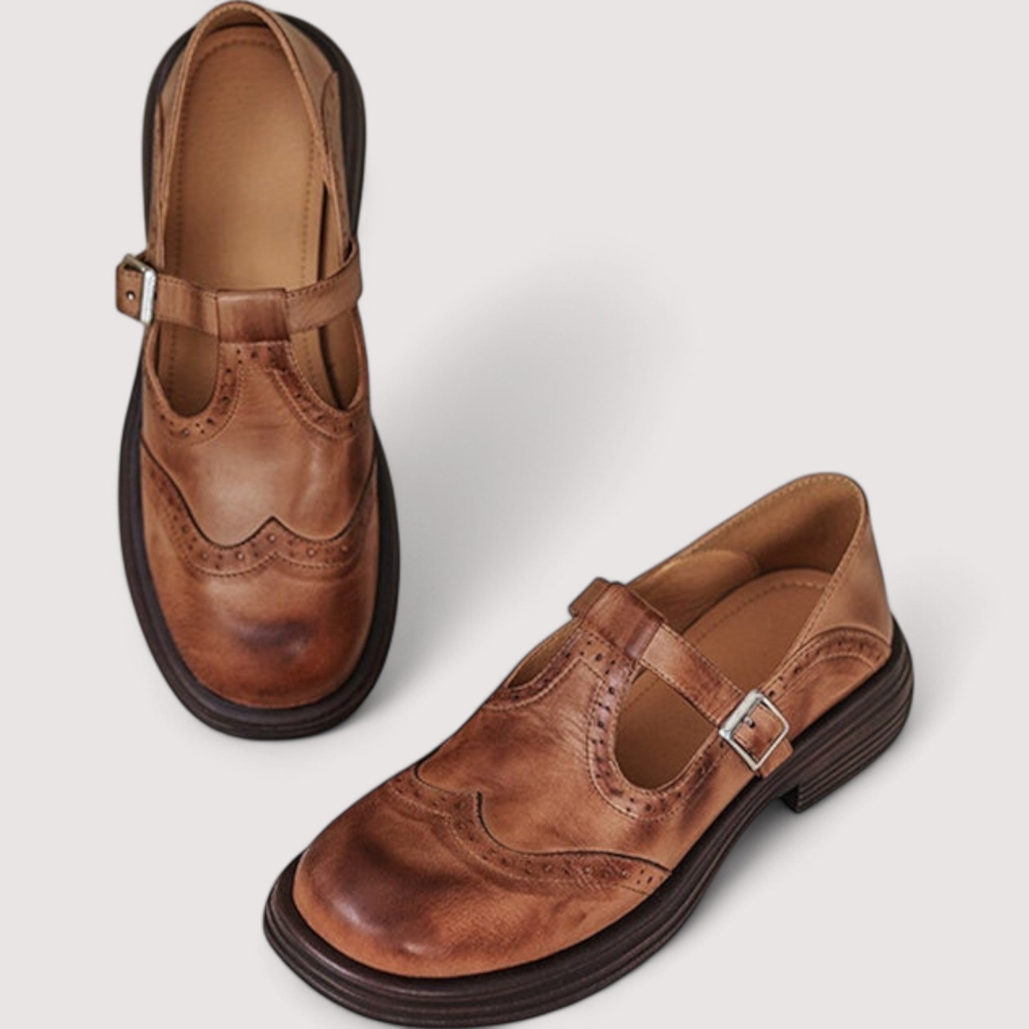 P|H - Cushioned Leather Mary Jane Shoes Kathleen
