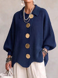 P|H - Oversized Collared Knit Cardigan Donna