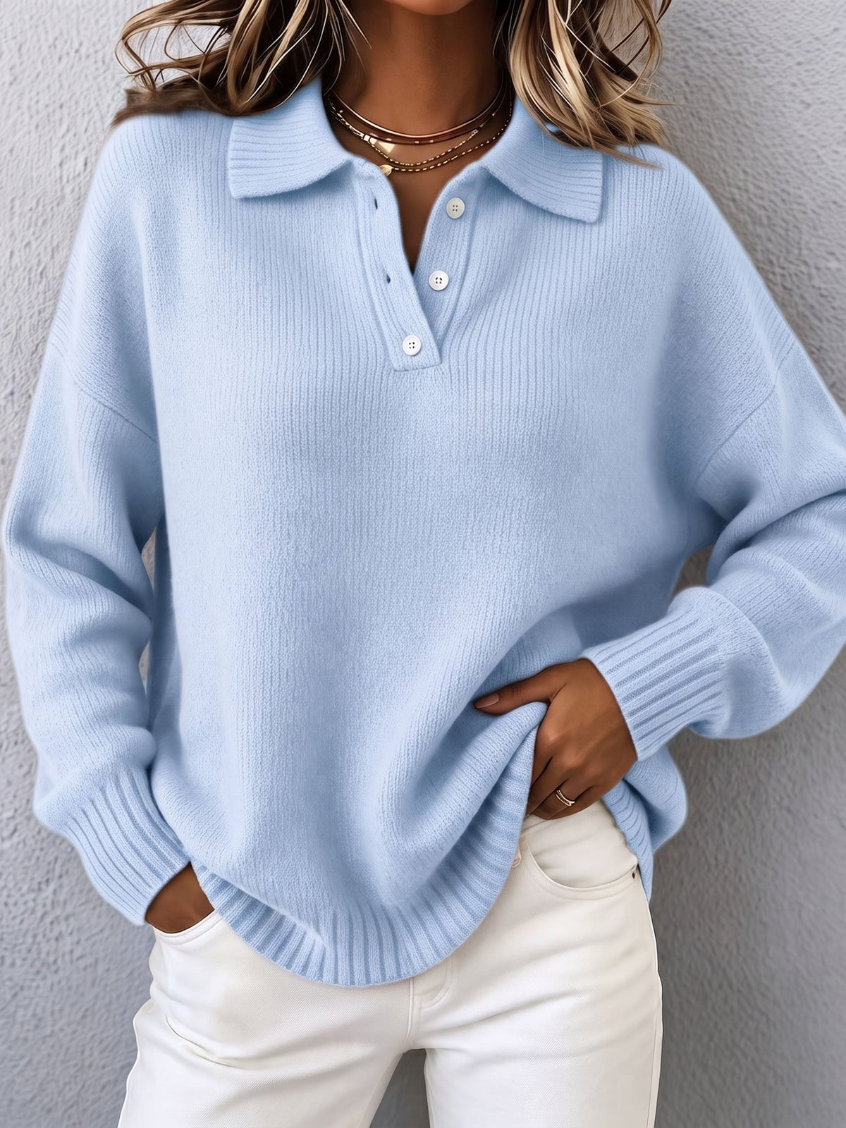 P|H - Hooded Polo Knit Sweater Diane