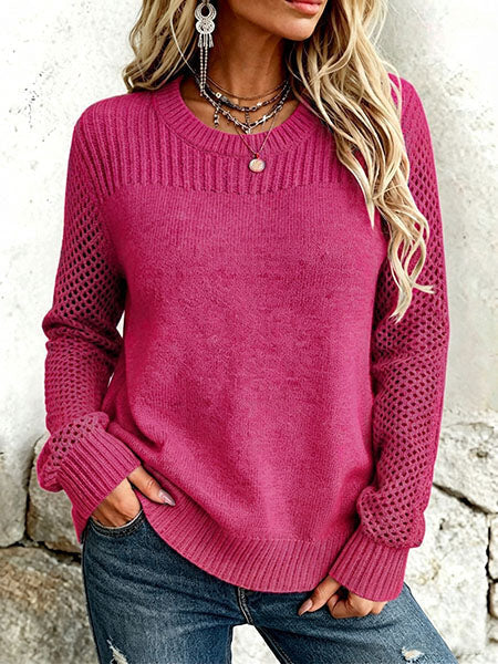 P|H - Textured Open-Knit Sleeve Sweater Helen