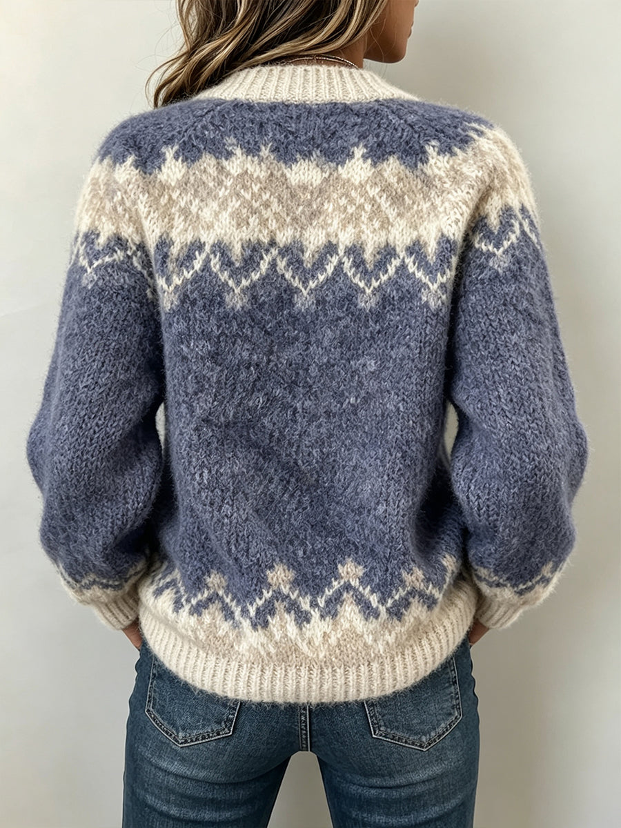 P|H - Fair Isle V-Neck Knit Sweater Donna