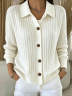 P|H - Ribbed Button-Down Knit Cardigan Carol